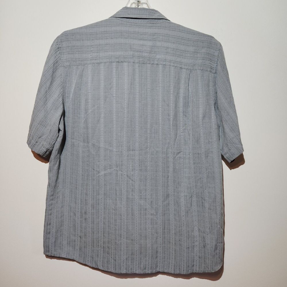 Woolrich Mens Button Down Size L Gray Short Sleeve Modal Breathable Shirt - Picture 3 of 10